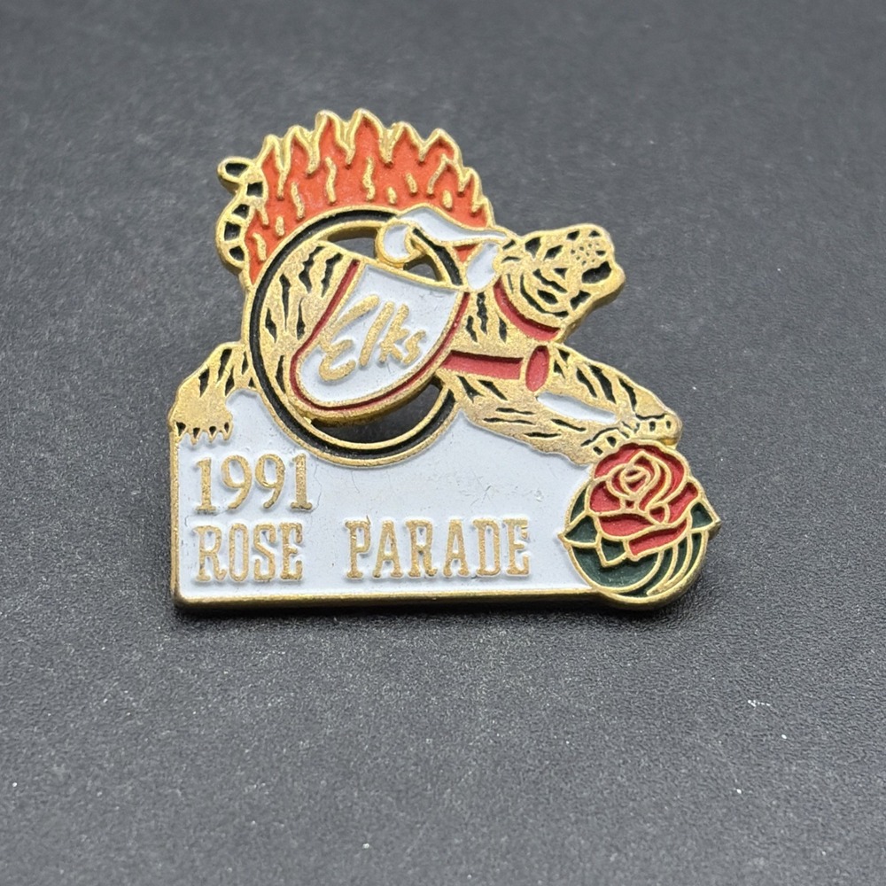 1991 Rose Parade Elks Sponsor Lapel Hat Pin